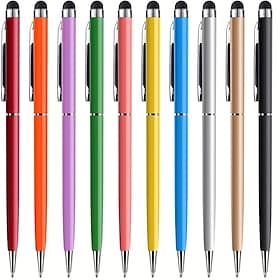 10pcs 2 In-1 Stylus Pens For Touch Screens Ballpoint Pen