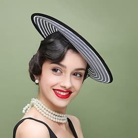 Hats Fiber Saucer Hat Top Hat Wedding Tea Party Elegant Wedding With Splicing Headpiece Headwear