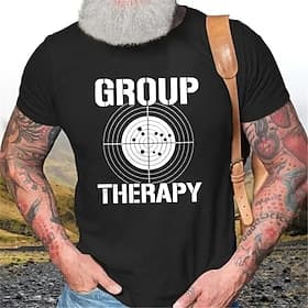 Voor heren Brief Darts T-shirt Katoen Korte mouw Grafisch Shirt Zwart Leger Groen Donkerblauw Comfortabel T-shirt Buitensporten Feestdagen Modeontwerper kledin
