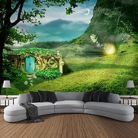 Landscape Forest Hanging Tapestry Wall Art Large Tapestry Mural Decor Photograph Backdrop Blanket Curtain Home Bedroom Living Room Decoration thumbnail 2