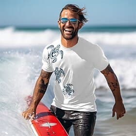 Homme Graphique Animal Tortues T-shirt Manche Courte T-shirt Impression 3D Col ras du cou Chemise Mode Quotidien Occasionnel Vacances Sport en Plein Air Fête B
