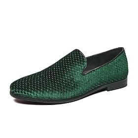 Herren Loafer  Slip On Übergrössen Loafer fahren Wanderschuhe Geschäftlich Britisch Hochzeit Party  Abend St. Patricks Day Stoff Schwarz Weiß Blau Frühling Her