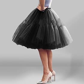 Petticoat Hoop Skirt Tutu Under Skirt 1950s Retro Vintage Princess Adults' Women's Prom Party Evening Wear Cocktail Party Dress Up