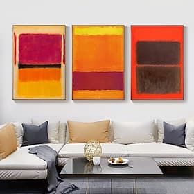 dipinto a mano mark rothko riproduzione artistica su tela rothko wall art abstract canvas wall art rosso e giallo mix pittura astratta minimalismo arte pittura