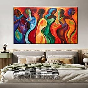 Abstract Figures Acrylic OIL Painting Handmade Modern Wall Art Painting Handmade Figurative Painting Abstract Wall Art Large Figure Abstract colorful wall Pain