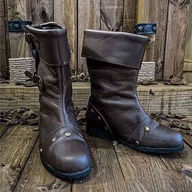 Medieval Renaissance Shoes Knee High Boots Flat Jazz Boots Fancy Dress Men's Celtic Pirate Halloween Masquerade Performance LARP Ren Faire Adults' Shoes thumbnail 2