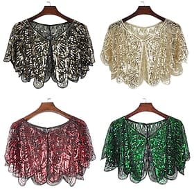 Années Folles Années 1920 Rétro Vintage Châles Charleston Gatsby le Magnifique Charleston Invité au mariage Paillettes Déguisement Femmes Noël Carnaval Nouvel