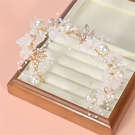 Bride Headband Wreath European And American Handmade Pearl Flower Headband New Forest Style Hair Accessories Super Fairy Bride Headband