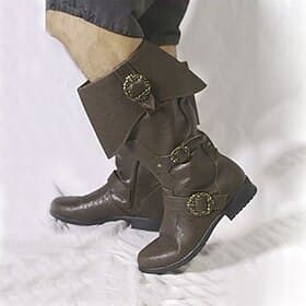 Retro Vintage Medieval Renaissance Shoes Flat Jazz Boots Pirate Viking Crusader Fancy Dress Men's Celtic Pirate Halloween Carnival Masquerade LARP Ren Faire Ad