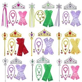 Princess accessory cosplay set combination Elsa Crown Glove Necklace Christmas Gift