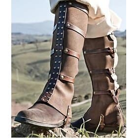 Retrò Vintage Medievale Rinascimento Scarpe Stivali jazz piatti Ghette Pirata Cavaliere Vichingo Crociato Costume Per uomo Per donna Unisex Costumi da pirata S