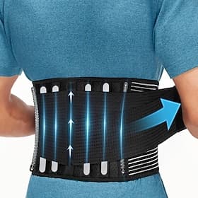 Back Brace for Men Lower Back Back Support Belt For Women Breathable Lower Back Support Belt Pain Relief With 6 Stays for Heavy Lifting Herniated Disc Sciatica
