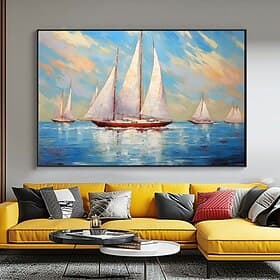 dipinto a olio fatto a mano su tela decorazione della parete arte moderna astratta astratta barca a vela paesaggio per soggiorno decorazioni per la casa arroto