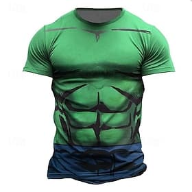 T-shirt Print 3D Casual Street Style T-shirt Sleeve Funny for Men's Adults' 3D Print  for Carnival Masquerade Street Casual Daily