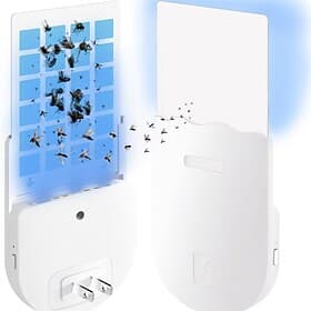 Insektenvernichter für den Innenbereich, Plug-in-Mückenvernichter, Fluginsektenfalle für Fliegen, Fruchtfliegen, Motten Mückenfänger mit einstellbarer Helligke