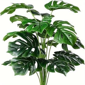1 Stück künstliche Palmenblätterpflanze, grüne künstliche tropische Pflanzen, künstlicher Monstera-Baum, künstliche Palmwedelpflanze, geeignet für Wohnzimmer,