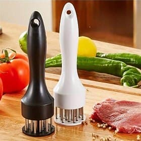 Stainless Steel Meat Tenderizers with 16/24 Needles - Essential Kitchen Tools for Pounding Steak, Pork, Beef, Chicken, and More