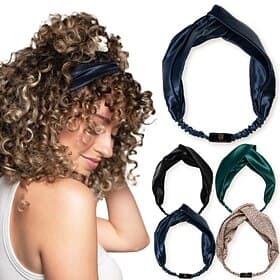 Real Mulberry Silk Headband for Women Elastic Silky Head Band for Thick, Curly Hair Non Slip, No Crease Fashion Headband  Silk Headband for Sleeping, Hair Band