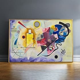 peinture à l'huile bleue rouge jaune faite à la main par Wassily Kandinsky peinture à l'huile œuvre énorme peinture sur toile grande peinture à l'huile abstrai