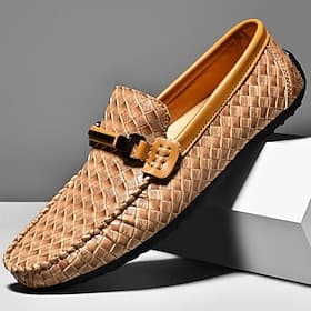 Herren-Loafer aus geflochtenem Leder – stilvolle Slipper mit Schnalle für formelle und legere Anlässe