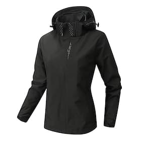 Damen Weiblich Skijacke Frühling Herbst Draussen Wasserdicht Winddicht Kapuzensweatshirt Schneemantel Skimantel Reisen Schwarz Rosa Grün Beige