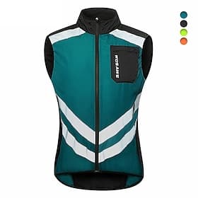 Homme Gilet de cyclisme Couleur Unie Sans manches Cyclisme Gilet / Veste avec 3 poches arrière VTT Vélo tout terrain Cyclisme sur route Imperméable Séchage Rap