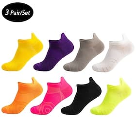 Men's 3 Pairs Multi Packs Socks Running Socks Casual Socks Black White Color Plain Sports  Outdoor Daily Vacation Basic Medium Spring Fall Fashion Casual