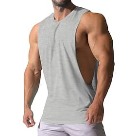 Homme Débardeur T-shirt sans manches T-shirt musculaire de gymnastique Sans manches Col ras du cou Été Uni Mode Designer Muscle Extérieur Salle de sport Sortir