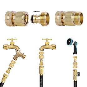Tubo da giardino a collegamento rapido connettore rapido in ottone massiccio raccordo per tubo da giardino connettori per tubo dell'acqua adattatore per tubo f