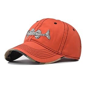 Herren Cap Basecap Sonnenhut Kappe Schwarz Marineblau Baumwolle Bestickt Modisch Brautkleider schlicht Strasse Täglich Fische Einstellbar Sonnenschutz Atmungsa