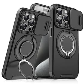 Phone Case For iPhone 17 Air iPhone 17e 16 15 14 Pro Max Plus 16e 13 12 11 Pro Max Back Cover Ring Holder Shockproof PC