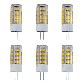 6pcs G4 LED Bi-pin Lights 240Lumens 5W 52LED Beads SMD 2835 Warm White White 220V