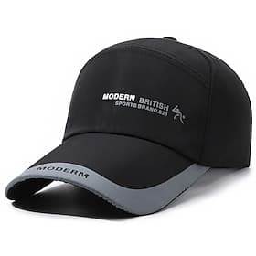 Men's Baseball Cap Sun Hat Trucker Hat Black Red Polyester Patchwork Fashion Casual Street Daily Color Block Letter Adjustable Sunscreen Breathable