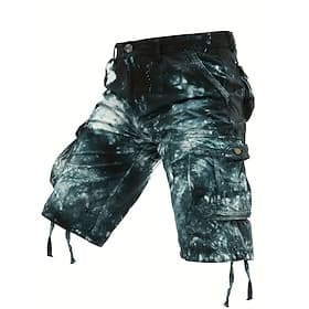 Men's Tactical Shorts Cargo Shorts Camo Shorts Shorts Buttons Multi Pocket Camo Camouflage Wearable Short Daily Outdoor Camping  Hiking Fashion Classic Blue Re