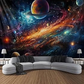 Universe Planet Landscape Hanging Tapestry Wall Art Large Tapestry Mural Decor Photograph Backdrop Blanket Curtain Home Bedroom Living Room Decoration