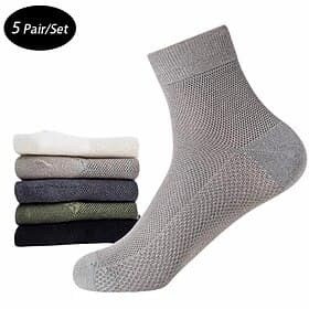 Men's 3 Pairs Multi Packs Socks Running Socks Casual Socks Black White Color Plain Sports  Outdoor Daily Vacation Basic Medium Spring Fall Fashion Casual thumbnail 2