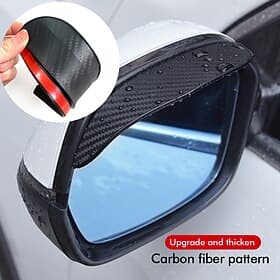 Car Rearview Mirror Visor Rainproof Cover Eyebrow Shaped Universally Suitable Rearview Mirror Sun Visor for Most Cars Trucks And SUV 2pcs