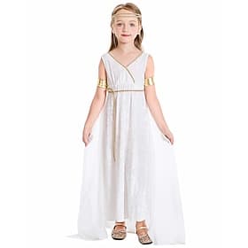 Robe Costume de cosplay Déesse Grecque Inspiré vintage Enfant Fille Carnaval Mascarade Soirée Mascarade Se déguiser