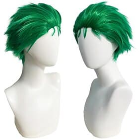 Ocean Adventurer Vibrant Green Spiky Wig for Cosplay - Bold and Lively Style
