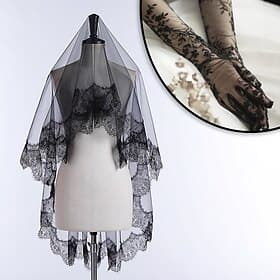 Punk  Gothic Gloves Veil Fancy Dress Women's Halloween Carnival Party Evening Wear Adults' Gloves Headband