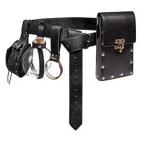 Middeleeuws Renaissance Ceintuur Kostuum Voor heren Dames Keltisch Viking Fantasie Halloween Carnaval Prestatie LARP Volwassenen Riem schede Magische fles