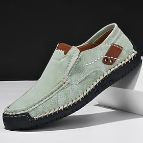 mocassini casual da uomo slip-on, scarpe leggere e traspiranti in similpelle con suola antiscivolo, perfette per l'uso quotidiano e le attività all'aperto