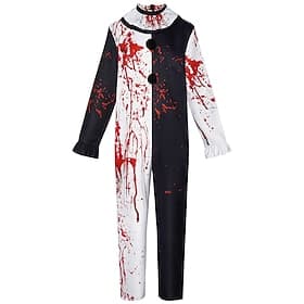 Clown Art the Clown Fancy Costume Jumpsuit Terrifier Scary Costume Adults' Men's Halloween Carnival Performance Easy Halloween Costumes Dress Up