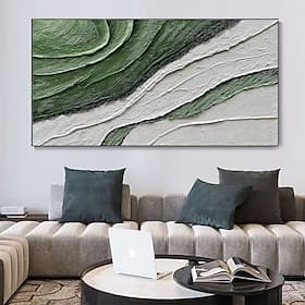 dipinto a olio fatto a mano su tela decorazione artistica da parete moderna verde astratta texture per soggiorno arredamento casa dipinto arrotolato senza corn