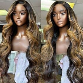 Cabelo humano remy 13x4 Lace Front Peruca Parte lateral Cabelo Brasileiro Onda de Corpo Multi Cores Peruca 130% 150% Densidade do Cabelo Cabelo Ombre Cabelo co