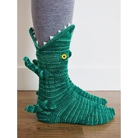 Women's Dinosaur Knit Slipper Socks with 3D Design – Cozy Indoor Winter Socks for Adults and Kids