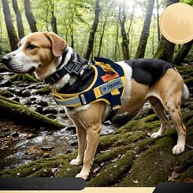 Dog Harness Reflective No Choke No Pull with Control Handle Outdoor Medium Dog Large Dog