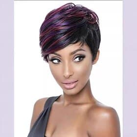 perruque synthétique coupe lutin droite perruque courte cheveux synthétiques femme douce fête facile à porter noir marron tenue quotidienne fête perruque court