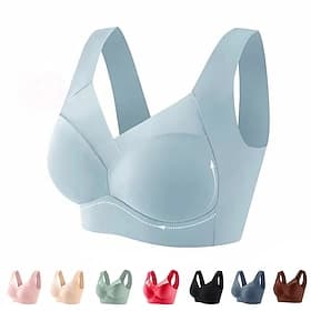 Femmes Haut de Soutien-Gorge Sous-vêtement Brassière Soutien-Gorge Confortable Résistant aux Chocs Respirant Coussin amovible Sans Armature Uni Sport Tenues d