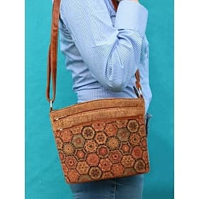 Boho Vintage Crossbody Bag with Geometric Patterns - Lightweight and Stylish Shoulder Bag for Women, Ideal for Everyday and Travel